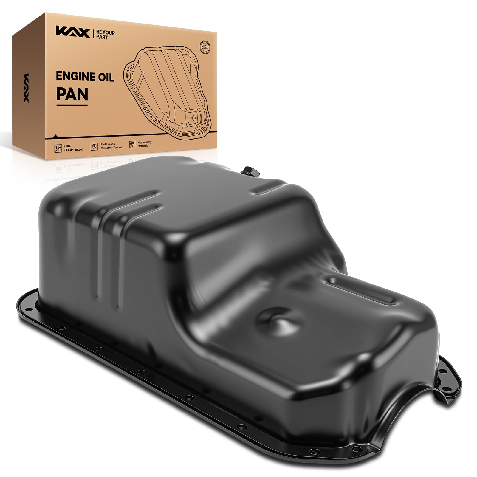 KAX 264402 Engine Oil Pan Fit for 1988-1995 Civic, 1988-1991 CRX, 1994-1995 Civic del Sol 1.5L/1.6L, 1993 Civic del Sol