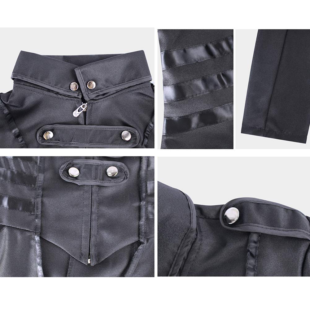 Steampunk Vintage Frack Giacca da donna con orlo irregolare
