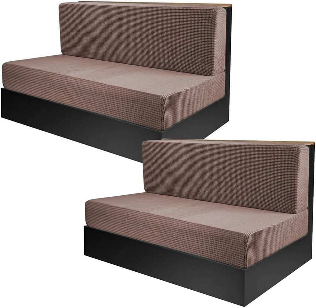 Stretchy Loveseat Sofa Protectors, 2 Pcs Rv Dinette Cushion Covers, Machine Washable, Elastic Rv Bench with Backrest Cushion Covers, Universal Fit