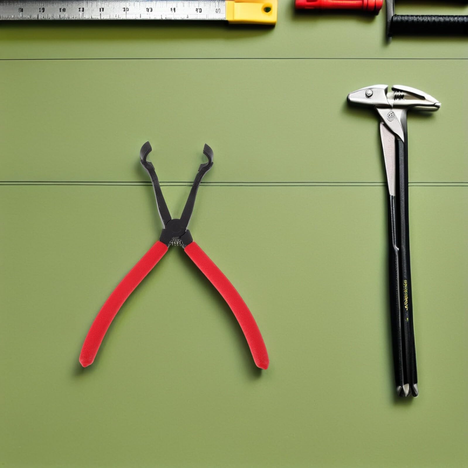 Set 2 Pinze per Molle Freno a Tamburo in Acciaio al Carbonio Impugnatura Antiscivolo – Utensile per Riparazione e Regolazione Morsetto Freno – Strumento per Officine e