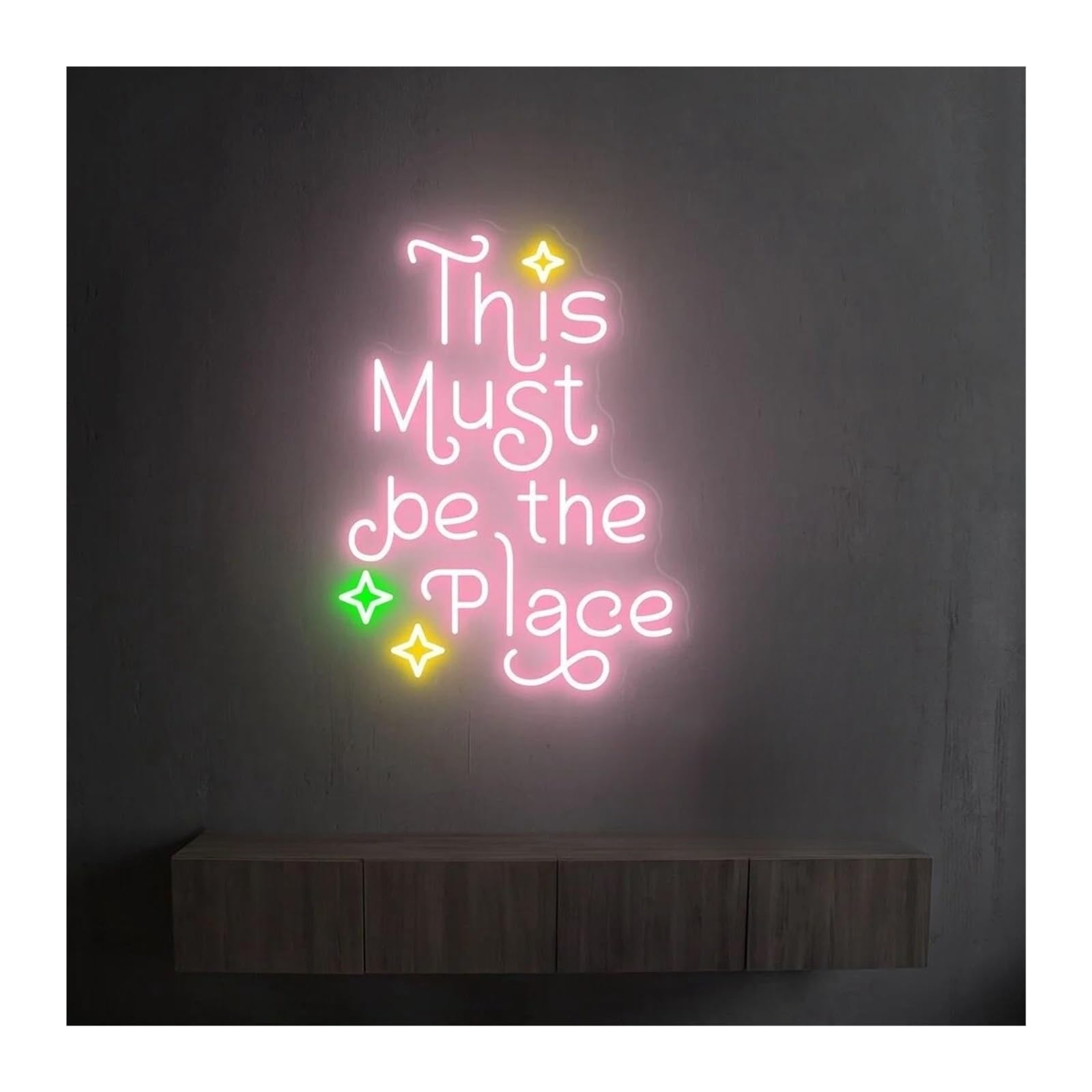 Questo deve essere il posto per la luce LED con insegna al per neon dimmerabile per alimentazione per USB 38cmx28cm(B)