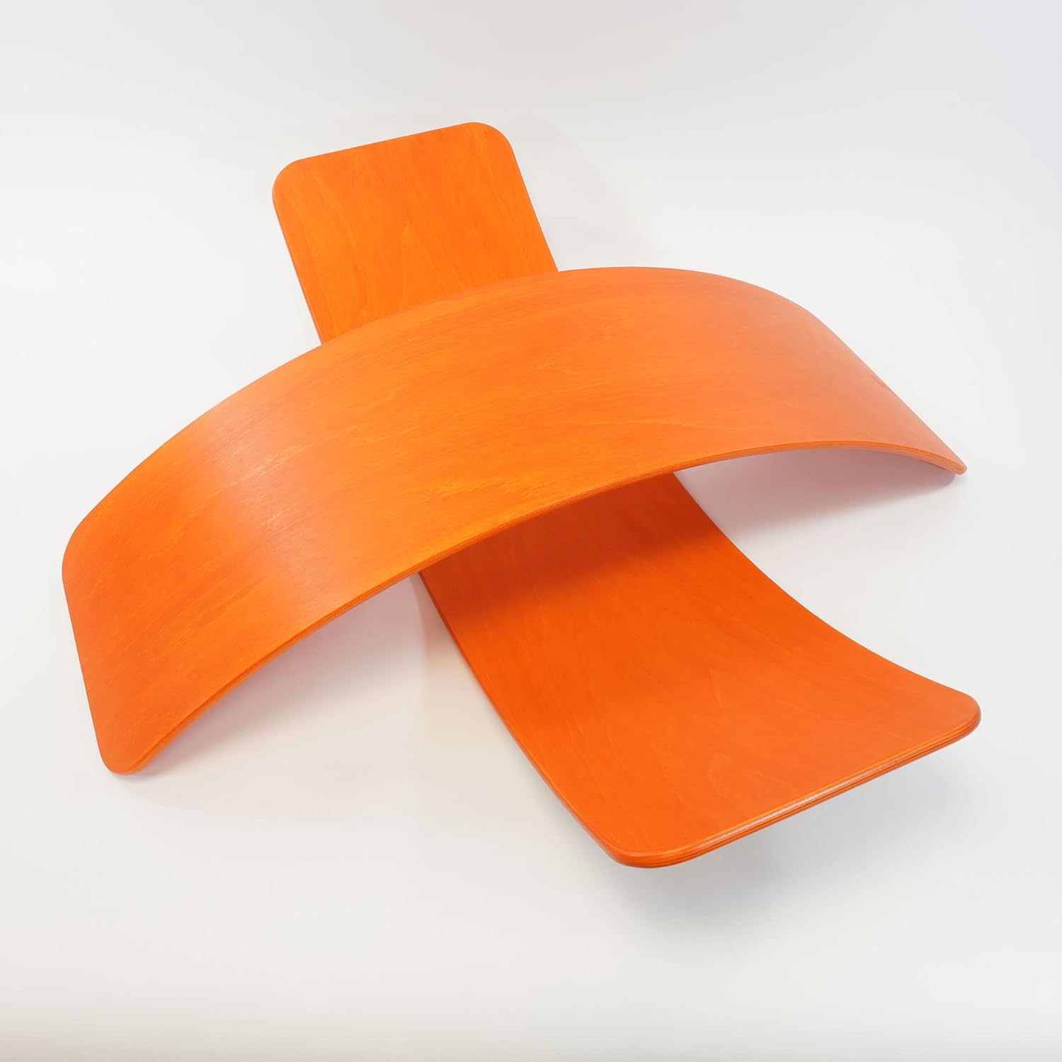 das. Brett Bouncy Wooden Balance Board - Red Lacquered