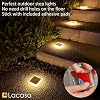 Lacasa Solar Deck Lights, 4 Pack 30LM LED Dock Lights Warm White 2700K, Outdoor Solar Powered Step Lights Light up All Night IP68 Waterproof Auto ON/Off for Garden Stairs Driveway Pathway Lighting
