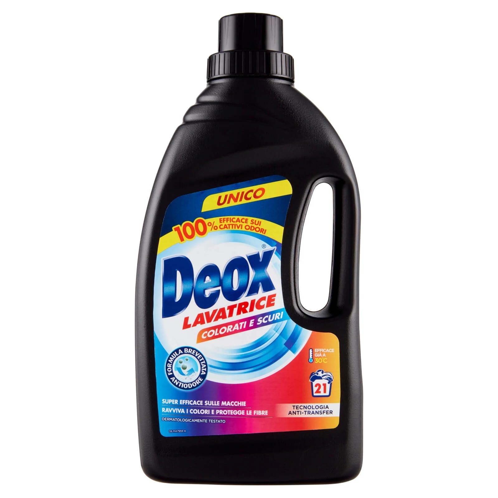 3 x Deox Lavatrice para prendas de colores y oscuras - Detergente líquido para la lavadora - Detergente para 21 lavados 1050 ml + llavero Beni Culinari gratuito