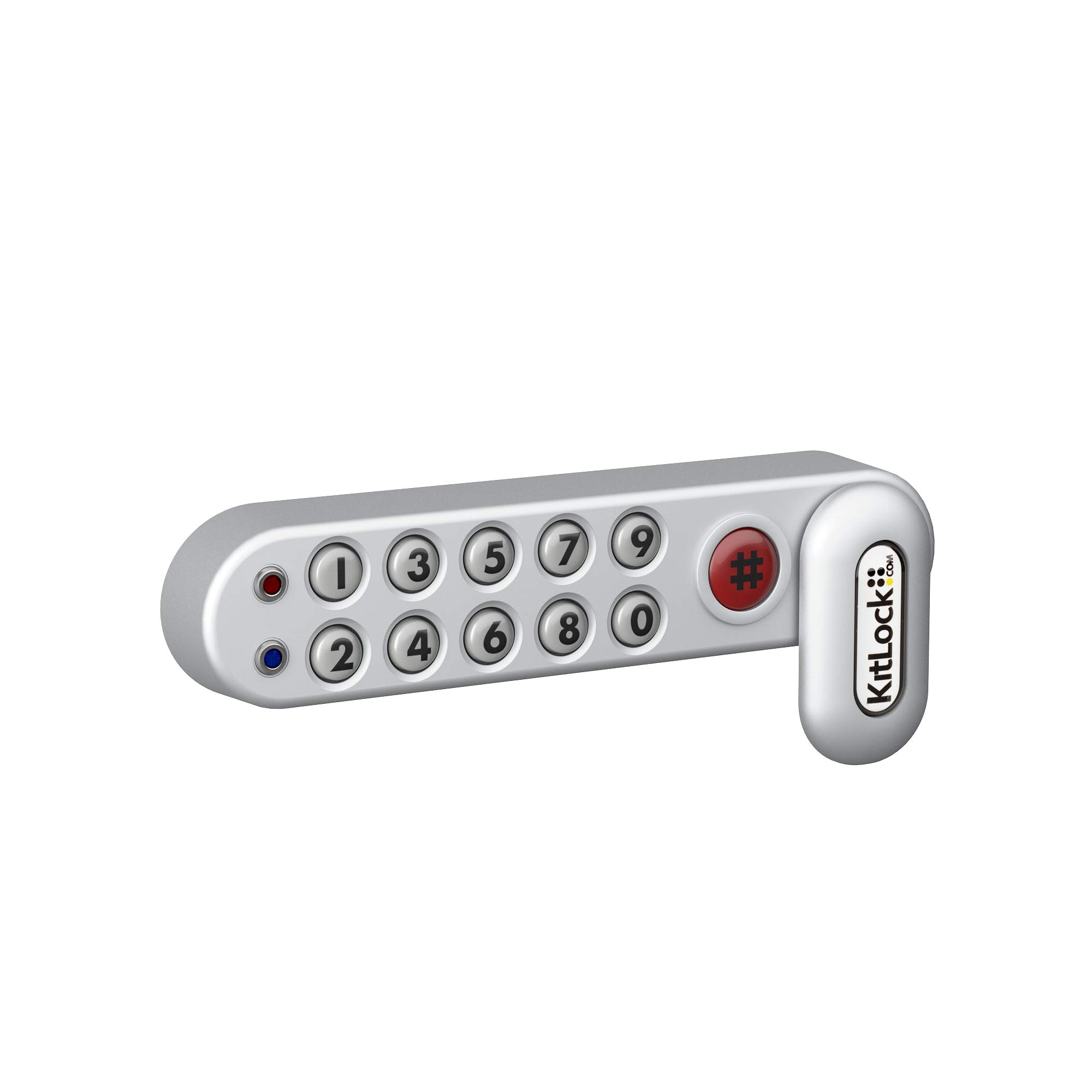 Kitlock Silver Kl1000 Electronic Lock For Lockers And Furniture Keyless With Combination Lock Horizontal Left Handed