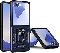 Vista 67 de AICase para Samsung Galaxy Z Flip 7 Funda Transparente con Anillo, [Anti-Amarilleo] Funda Ultradelgada de Ajuste Estrecho de PC Duro Transparente