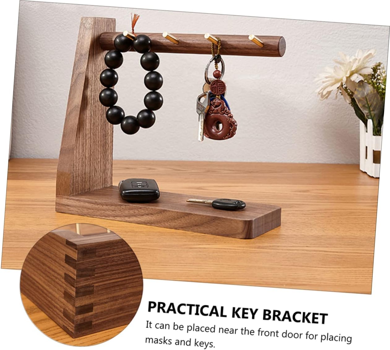 Ciieeo Hanging Rack Key Smart Key Holder Keychain Multipurpose Storage Vintage Style