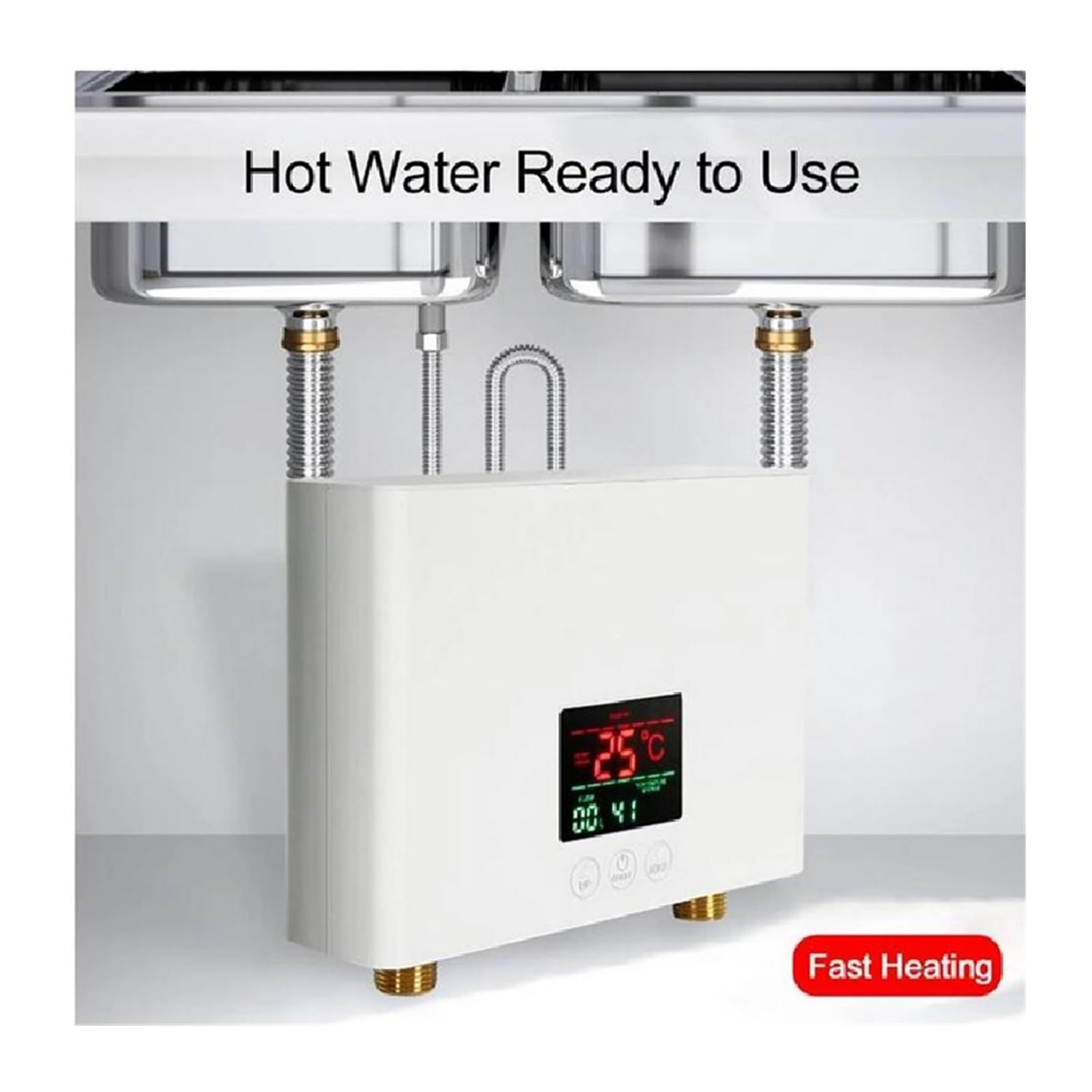 Instant Elektrische Boiler, Instant Elektrische Boiler met Geheugenfunctie Frequentieconversie Constante Temperatuur Waterverwarmingsmachine 220V 3400 W Instant Elektrische Boiler, Instant Elektrische Boiler met Geheugenfunctie Frequentieconversie Constante Temperatuur Waterverwarmingsmachine 220V 3400 W