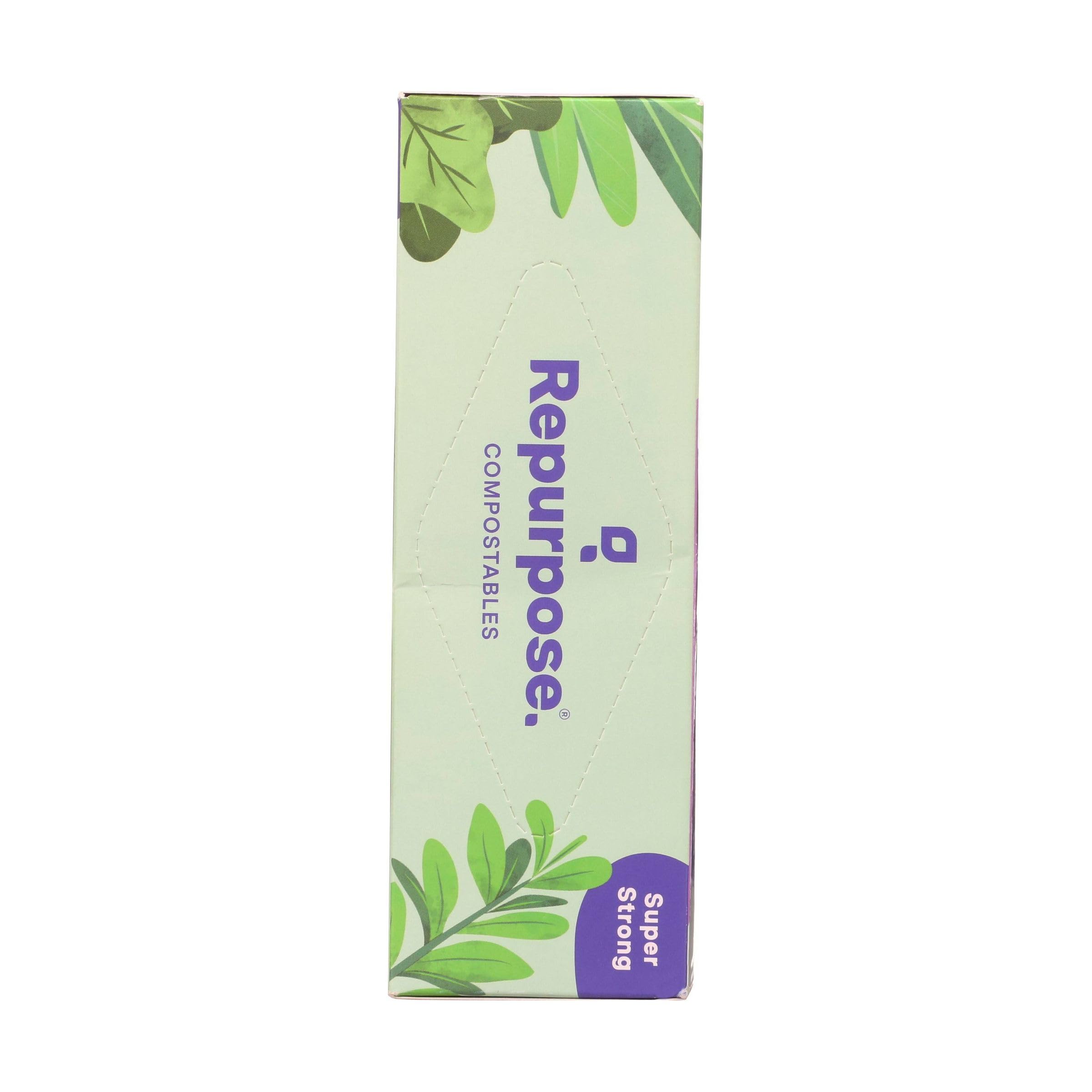 Repurpose - Compostable Extra Strong Tall Bolsos de Cocina 13 Galón - 12 Bolsas