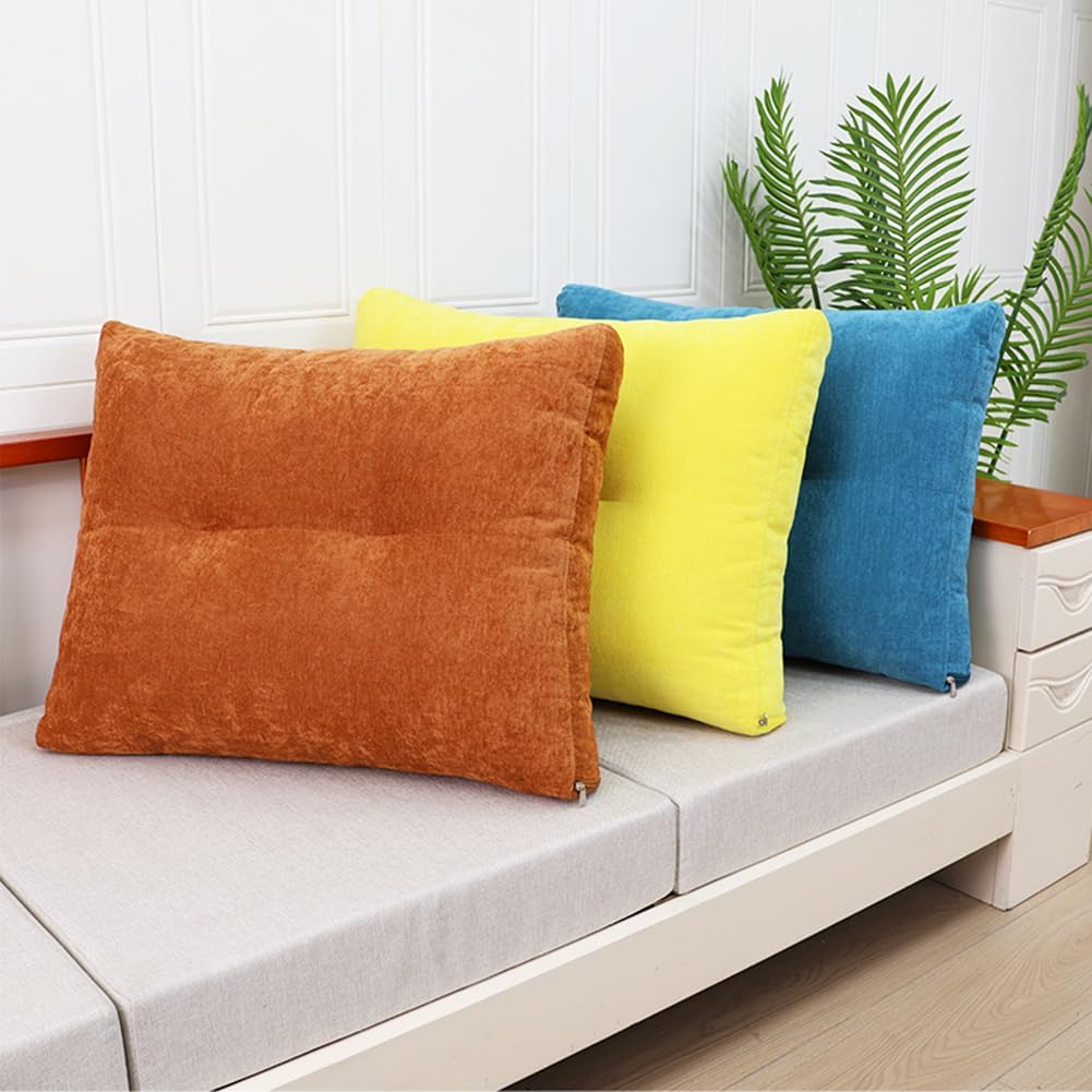 Soft Sofa Lumbar Pillows Ergonomic Couch Back Support Cushion Living Room Thick Backrest Pillow Bed Rest Reading Pillow (Light Gray, 50×55CM/19.7"×21.65")