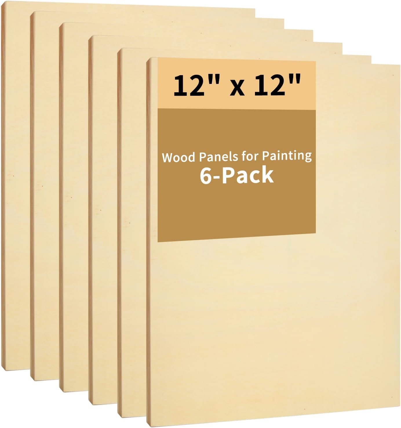 6PCS Wood Panels for Painting 12 x 16 Inch Wood Canvas