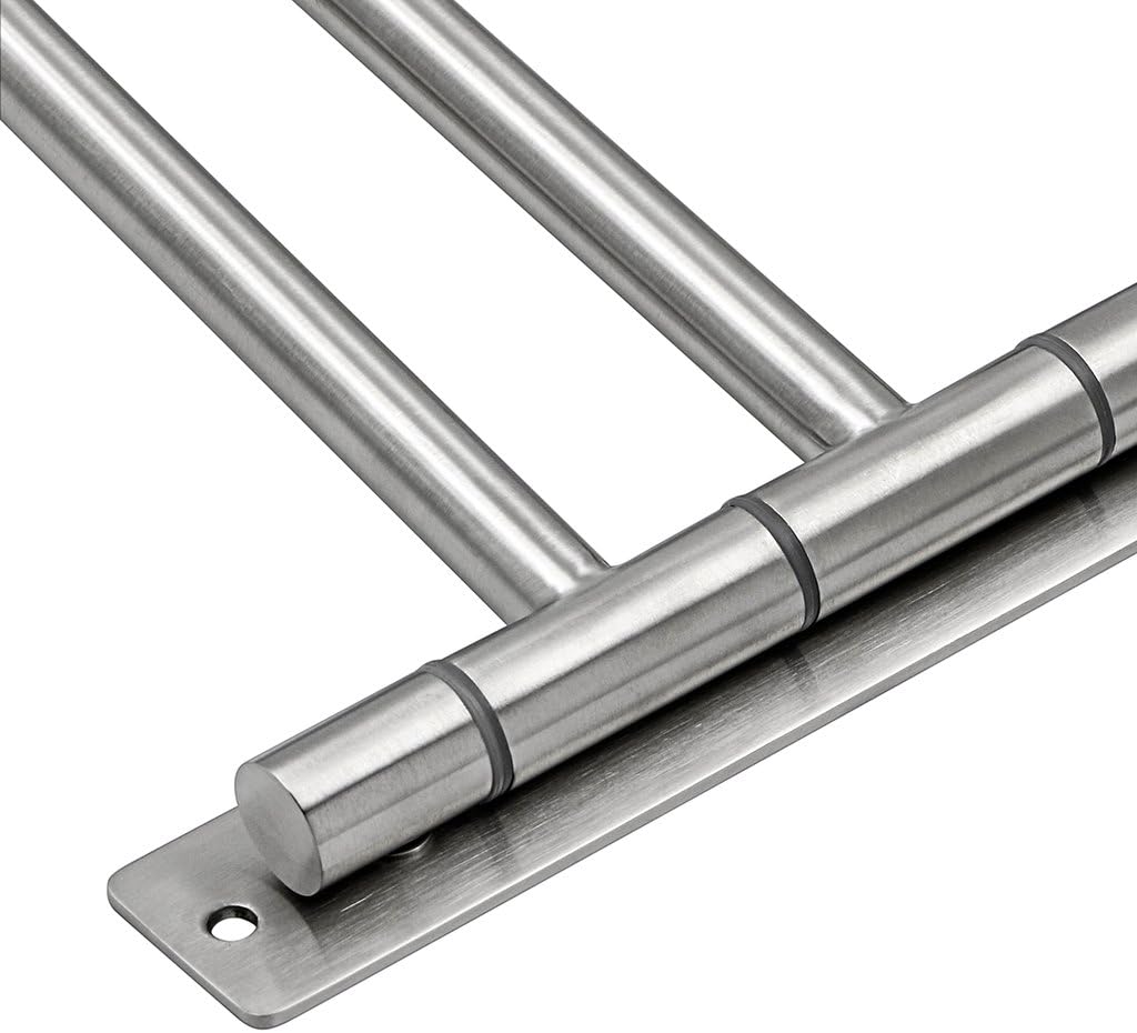 Sumnacon™ Silver Stainless Steel Wall-Mounted Towel Rail Swivel Bars Bathroom Towel Rack Hanger Holder Organizer (2 Bar)