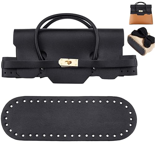 CALFOVERA PU Leather Purse Shaper Pad Base Oval Handbag Crochet