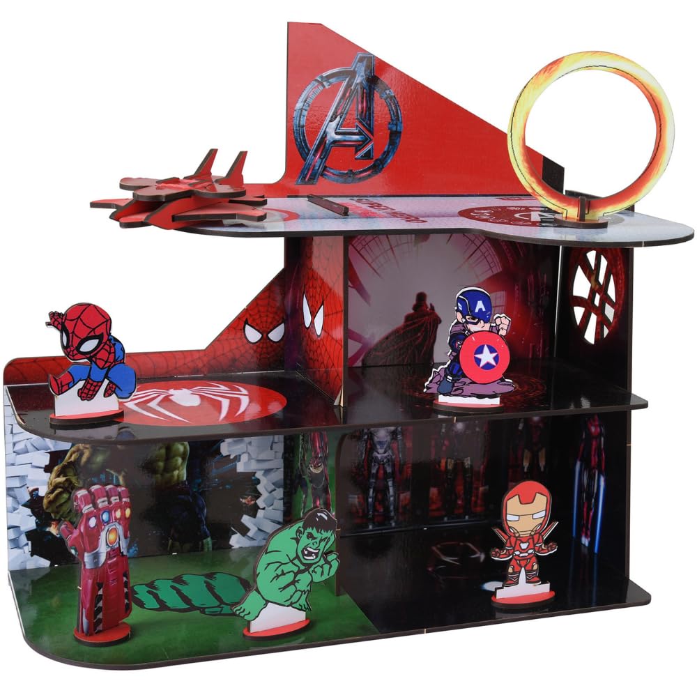 Buy FunBrigade Wooden Superhero Playset, Colorful 3Story Action Hero