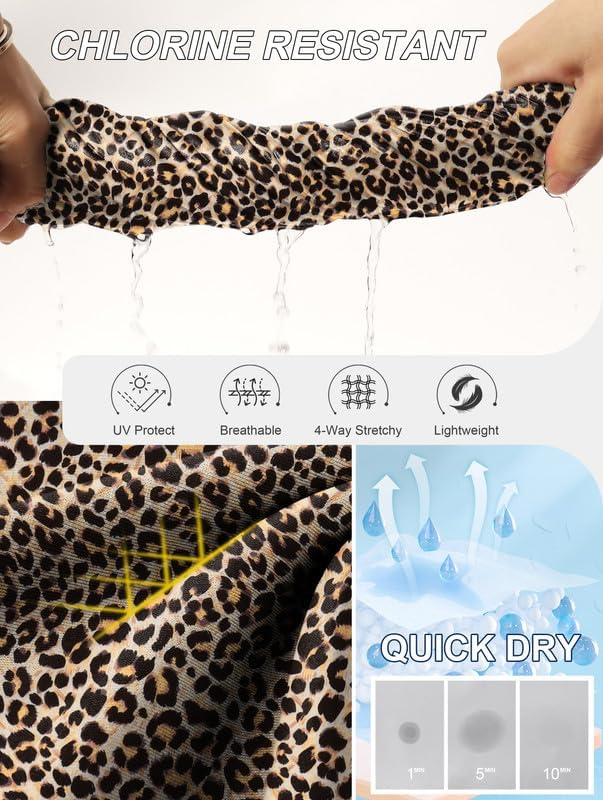 G Gradual Women's 3" High Waisted Swim Board Shorts with Pockets Quick Dry Swimsuit Bottoms Bathing Suit for Women with Liner - Image 3