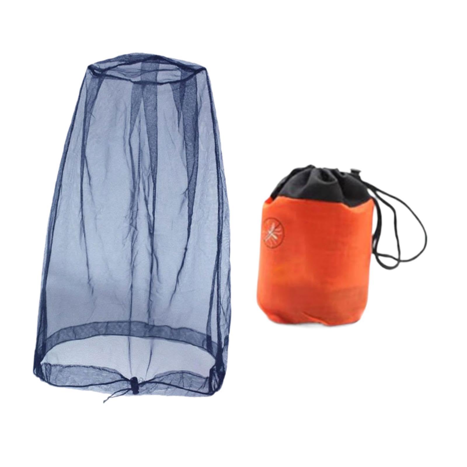 Bug Bee Face Mesh Cover with Carry Bag Soft for Travel Walking Hiking Navy L-image-41