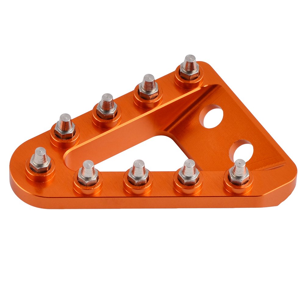 NICECNC Orange Plaque d'appui de la pédale de Frein arrière Compatible with 125-450 XC/XCF/SX/SXF 2016,125-500 XC/XCF/XCW/SX/SXF/EXC/EXCF/TPi/6D 2017-2023,See Fitment