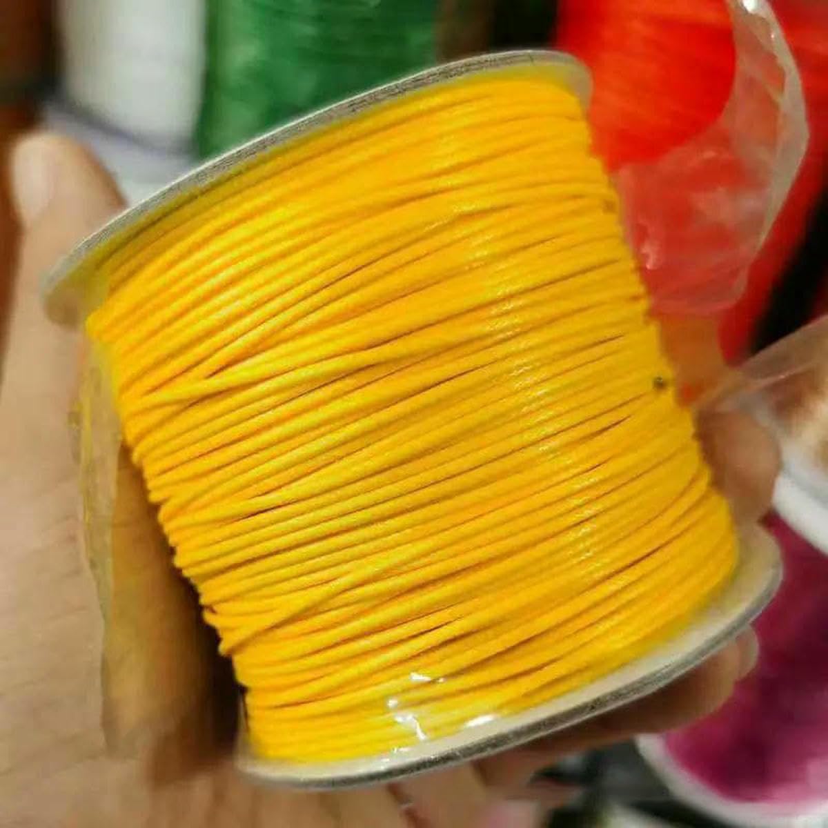Cordones para Abalorios Hilos, Cuerda de Cera de 0,5/0,8/1,0/1,5/2 mm Hilo de Cera Línea de cordón de algodón for Hacer Hilo de Collar de Pulsera(6,1.5mm 100ma)