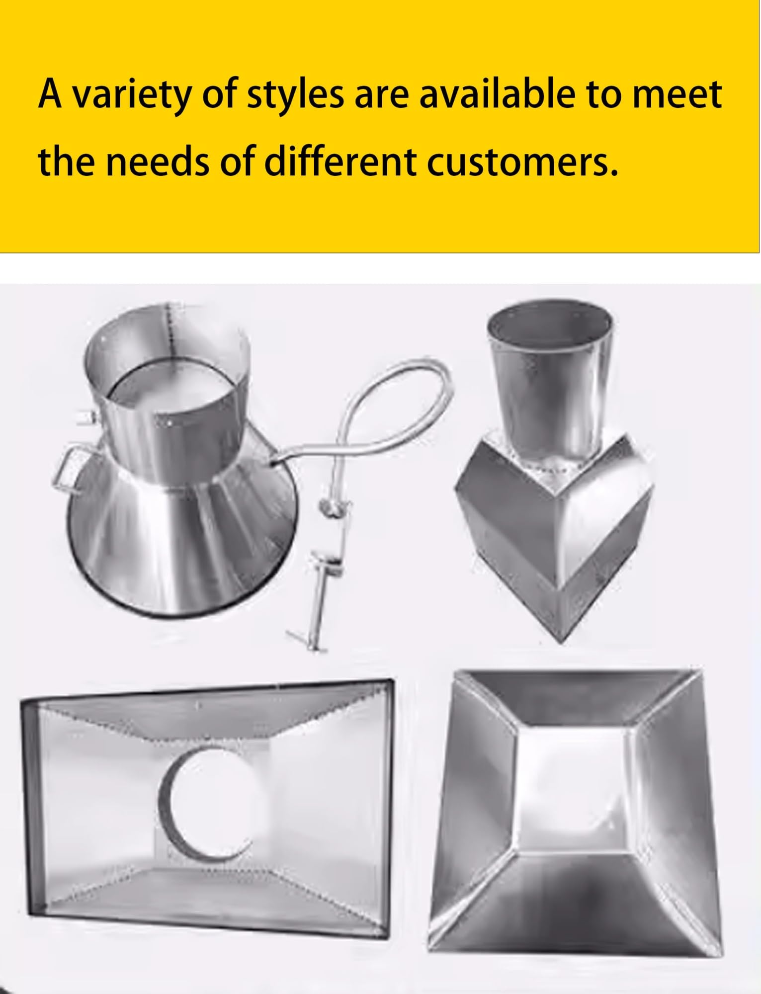Cappa di aspirazione in acciaio inossidabile – Raccolta efficace della polvere, ventilazione migliorata for cucine, fabbriche e officine – Presa d'aria di livello commerciale(160mm/6.3in,40x50cm)