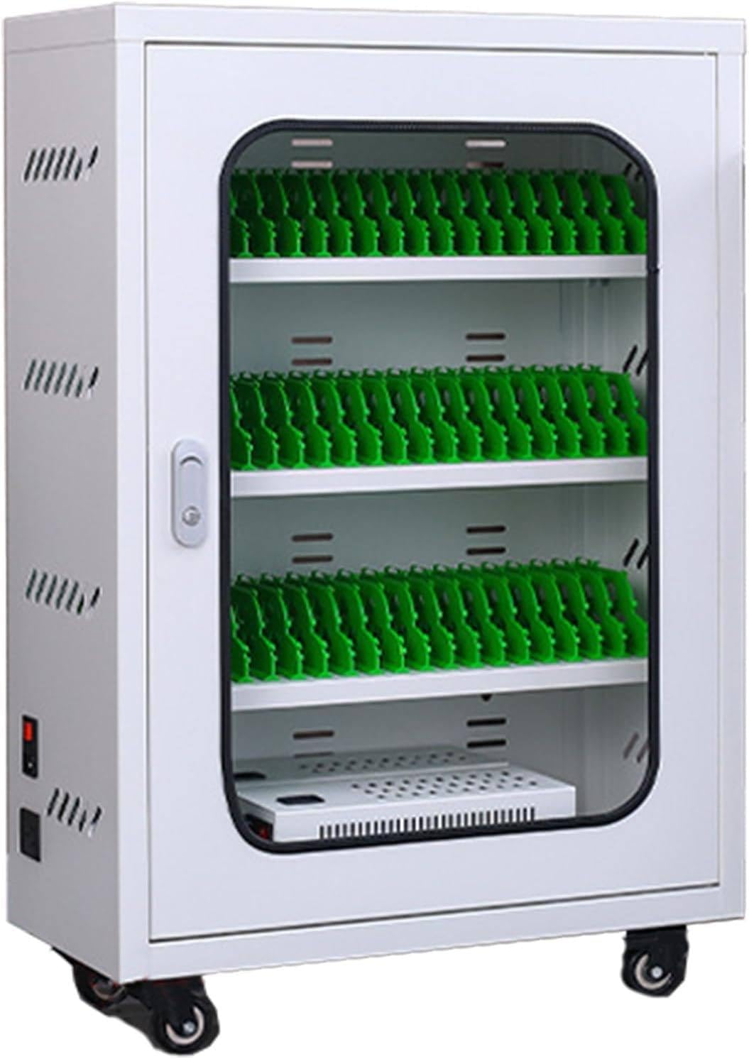GTHTUHFD Rechargeable Phone Locker - 30 Slots Mobile Phone Charging Station With Universal Wheels, Portable Charging Cabinet For Schools, Churches, And Airports,50slots
