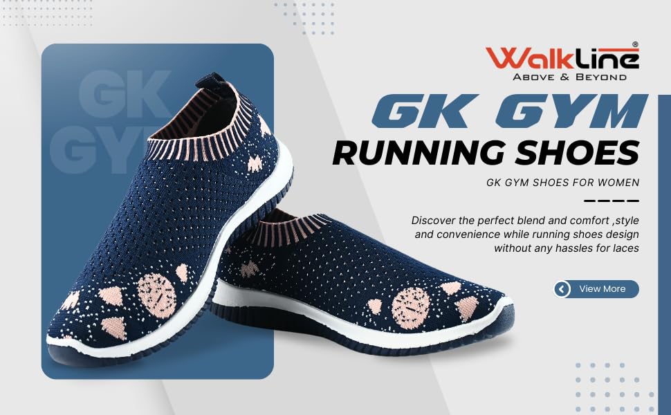 Image of WalkLine GK Gym Shoes for Women Casuals for Women | Everyday Basic Sneakers for Women | Comfortable & Lightweight, Running Sneaker for Ladies & Girls Extra Comfortable Sole