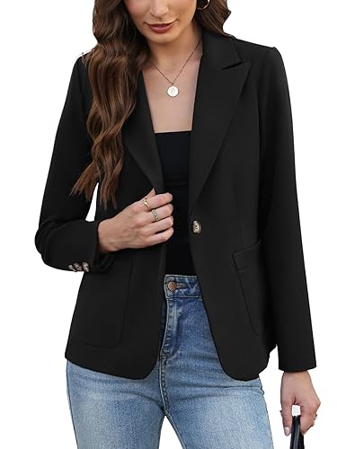 Women's Blazers Business Casual Long Sleeve Solid Jacket Professional Office
