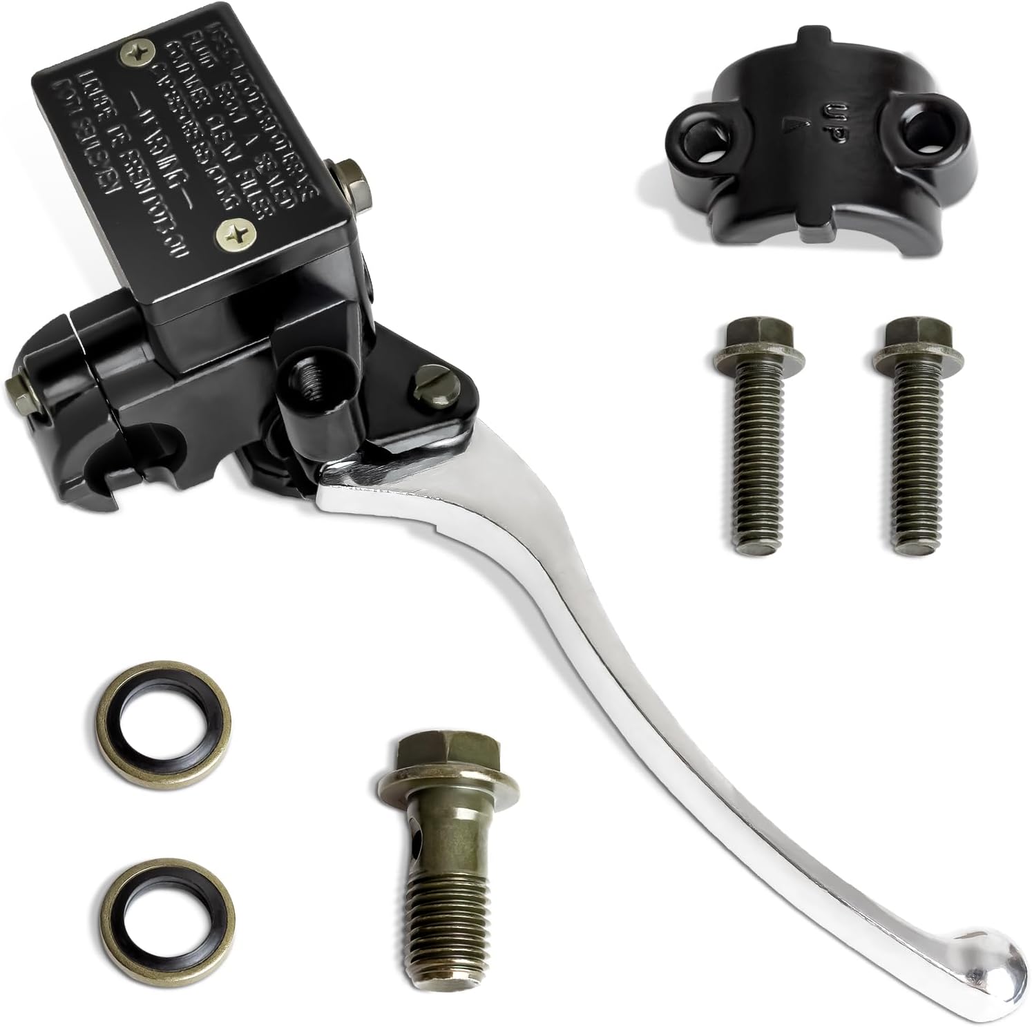 7/8" Brake Master Cylinder Kit Handlebar Front Right Side Brake Lever Compatible with ATV Banshee Ya-maha Grizzly Kodiak Raptor Timberwolf Wolverine YFZ450