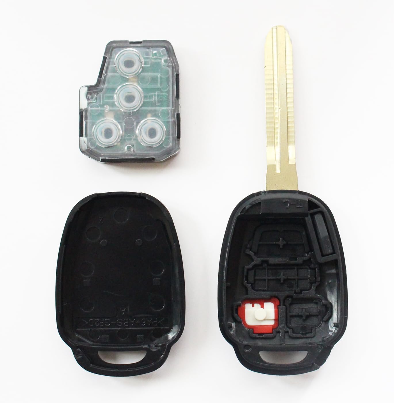Key Fob Remote Replacement Compatible with Toyota Corolla 2014 2015 2016 2017 2018 2019/Camry 2014-2017/Tacoma 2016-2018 Keyless Entry Remote Control Car Key HYQ12BDM, H chip (2pcs)