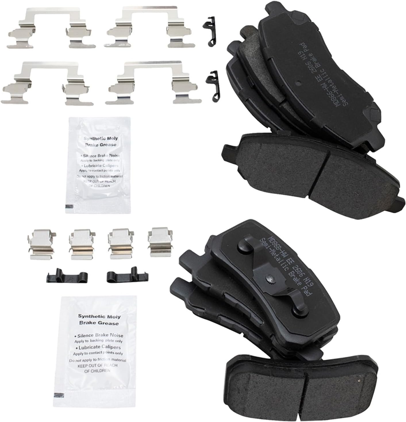 Brake Pads Compatible with Chrysler 200 Sebring Avenger Compass Patriot Lancer Outlander