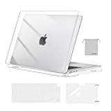 MOSISO Compatible with MacBook Air 15 inch Case M4 M3 M2 2025 2024 2023 Release A3241 A3114 A2941 with Touch ID, Plastic Hard Shell Case&Keyboard Cover&Screen Protector&Storage Bag, Crystal Clear