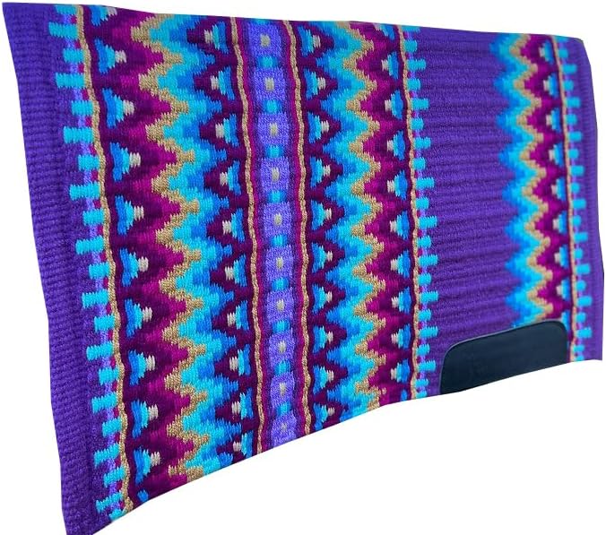 HUMAYL Saddlery Saddle Pad/Blanket for Horses Western Show Horse Saddle Blanket New Zealand Design Handmade Wool Saddle Blanket Top Wool Saddle Pad Regular Size : 34" L x 36" W x 1" inches PAD0288