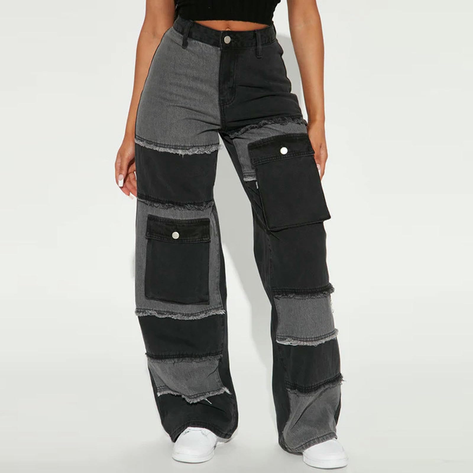 Ripped Jeans Jesienne Modne All-Match Prosta Wysoka Talia dla Kobiet