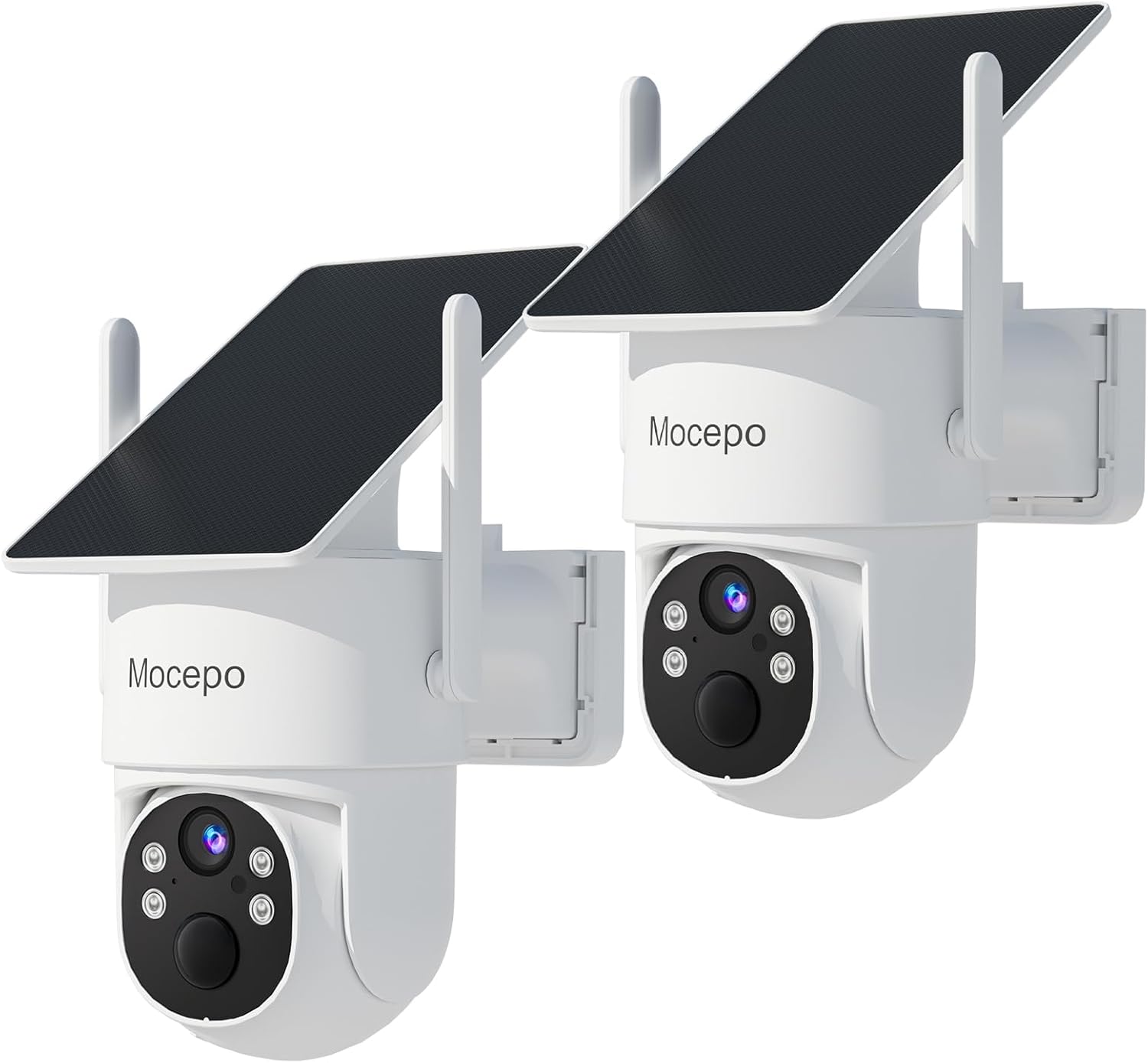 Security Cameras Wireless Outdoor, 4MP Solar-Powered Home Security Cameras System with 360° Pan & Tilt, Color Night Vision, No Subscription, 5G & 2.4G WiFi, 2 Cam-Kit - Image 1 of 8