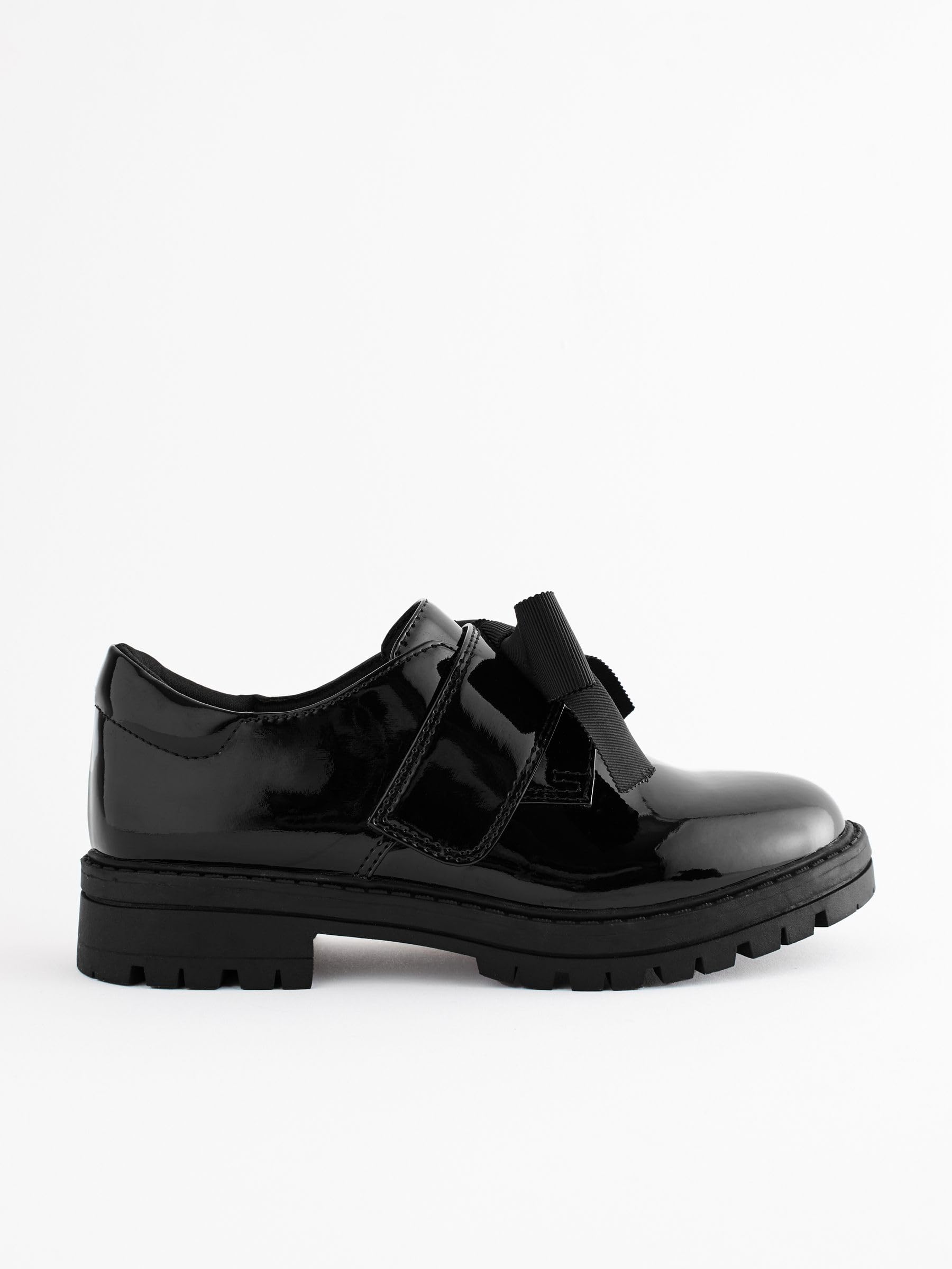 NEXT Fille Chaussures d'école à Semelle épaisse avec Bride et nœud
