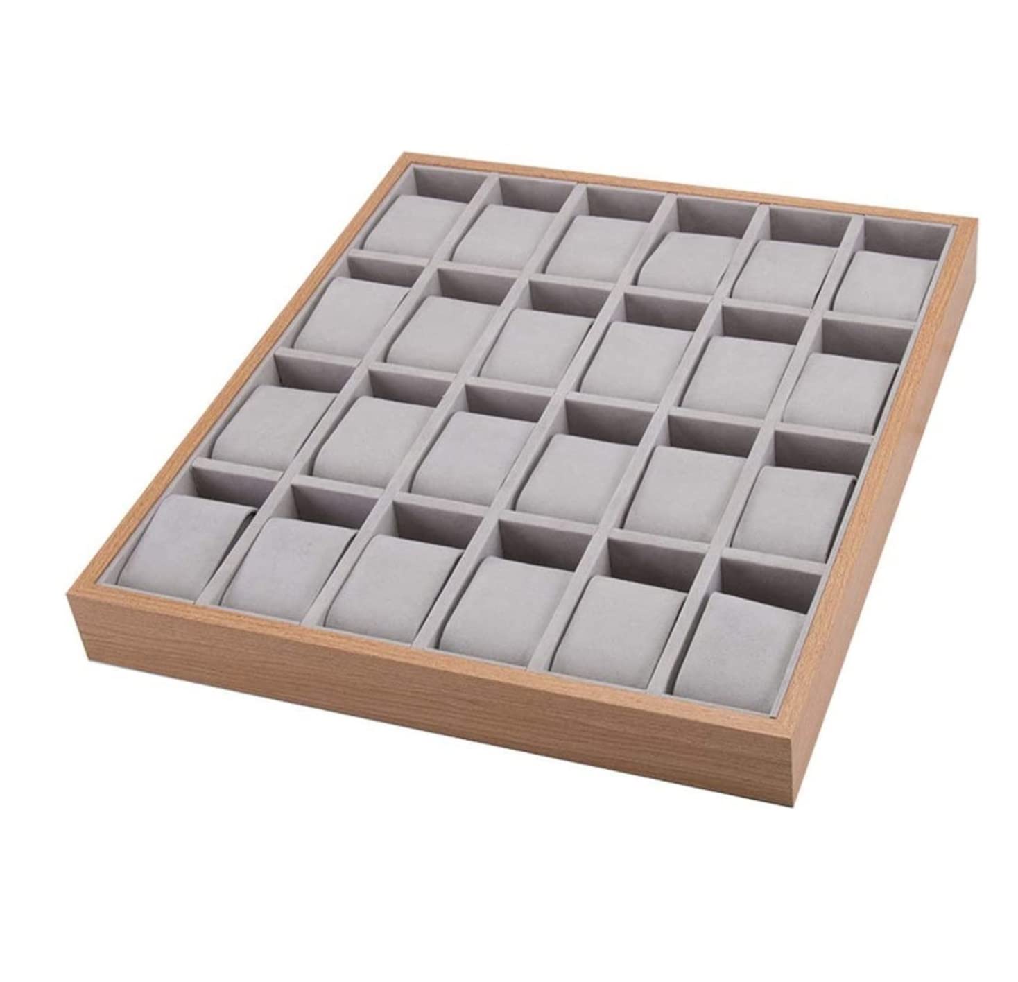 Caja De Reloj Organizador De Exhibición De Relojes Classic 24 Slots Watch Tray Holder Showcase Caja De Almacenamiento De Reloj De Pulsera Estuche Para Relojes