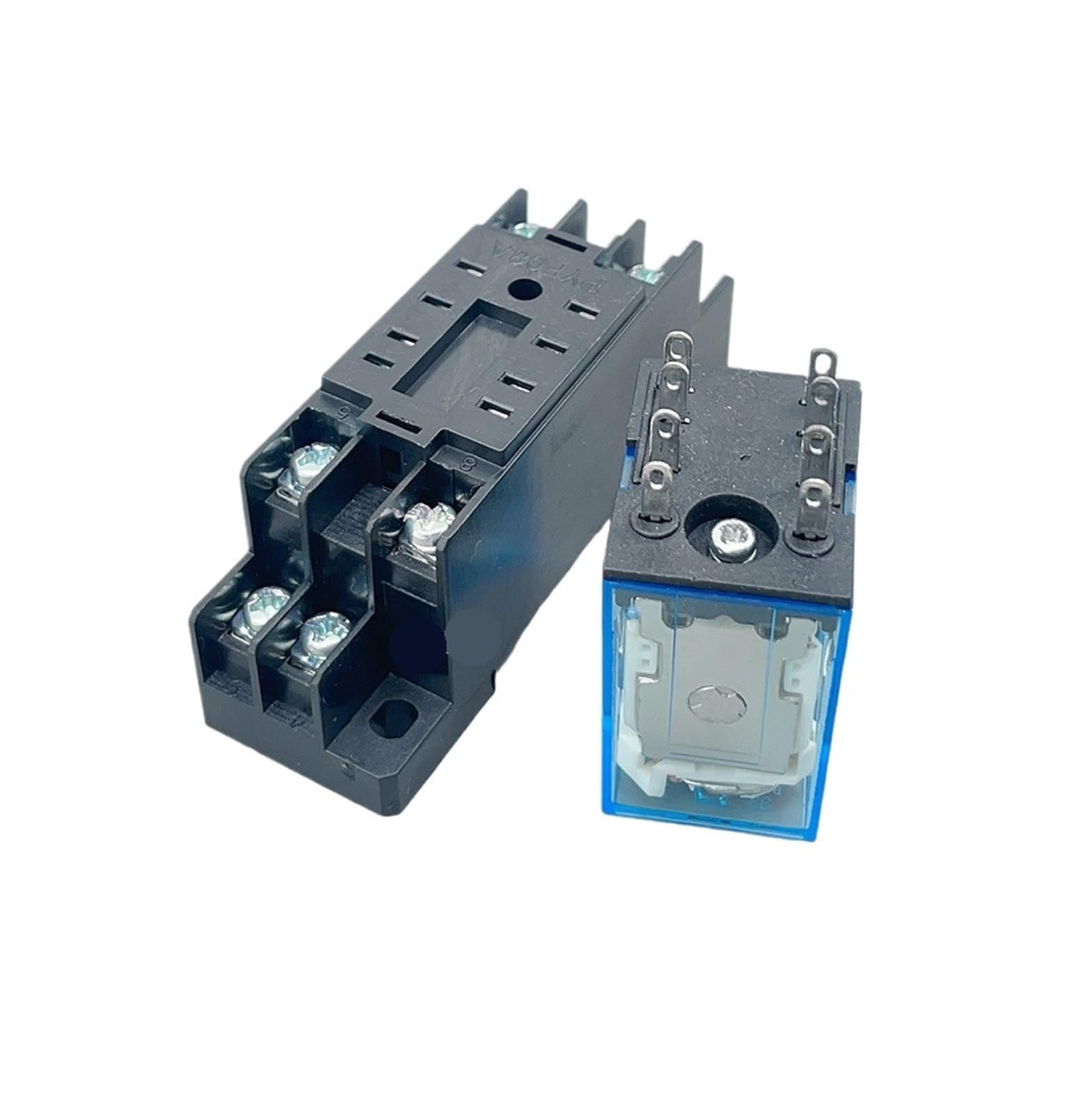 1 Juego de bobina de relé de potencia, relé de uso General MY2 DPDT MY2NJ Relais 12v/24v AC 110v/220v, interruptor de relé con Base de enchufe(AC,48V)