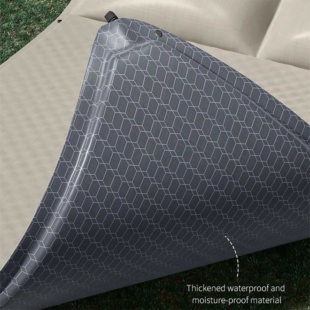 TsoLay Self-Inflating Sleeping Mat, 4 cm Double Portable Inflatable Camping Mattress with Built in Pillow and Sponge, Rapid Deflation, Lightweight Waterproof for Backpacking, Hiking, Tent, Traveling