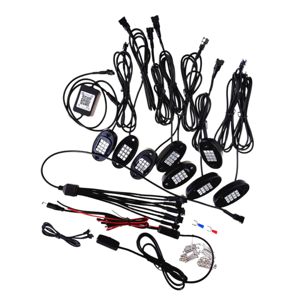 Kit De Lampes Décoratives pour Châssis Drag 8 1 Pièce 12 V Lampes Dambiance pour Voitures Installation Facile Et Beau Dégradé