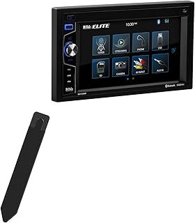 BoxWave Stylus Pouch Compatible with BOSS Audio BV735B - Stylus PortaPouch, Stylus Holder Carrier Portable Self-Adhesive for BOSS Audio BV735B - Jet Black