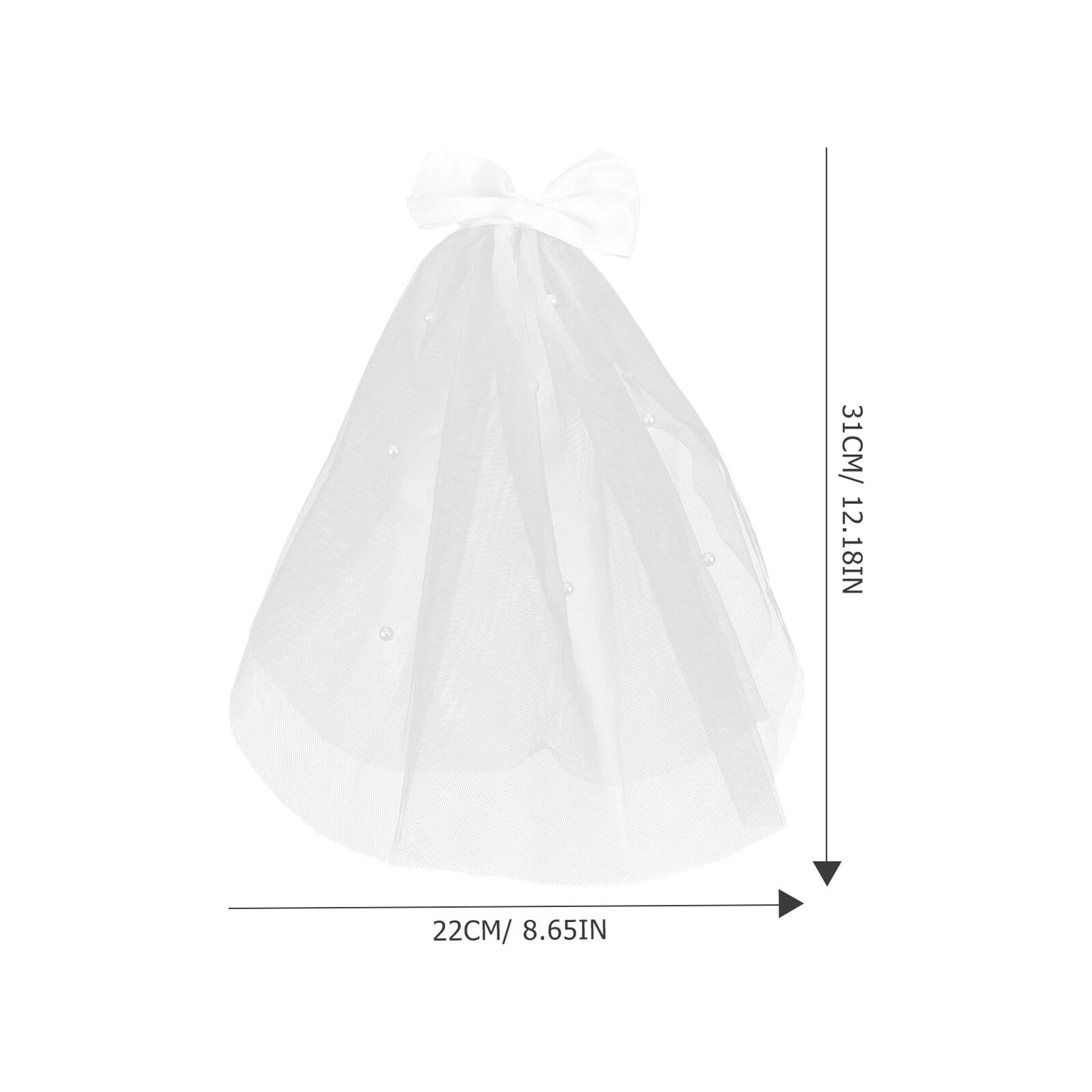 Kichvoe Velo da Sposa per Cane in Garza Bianco Design Elegante e Delicato, Accessorio per Decorazioni e Matrimoni di Animali Domestici, Esperienza di Indosso Piacevole