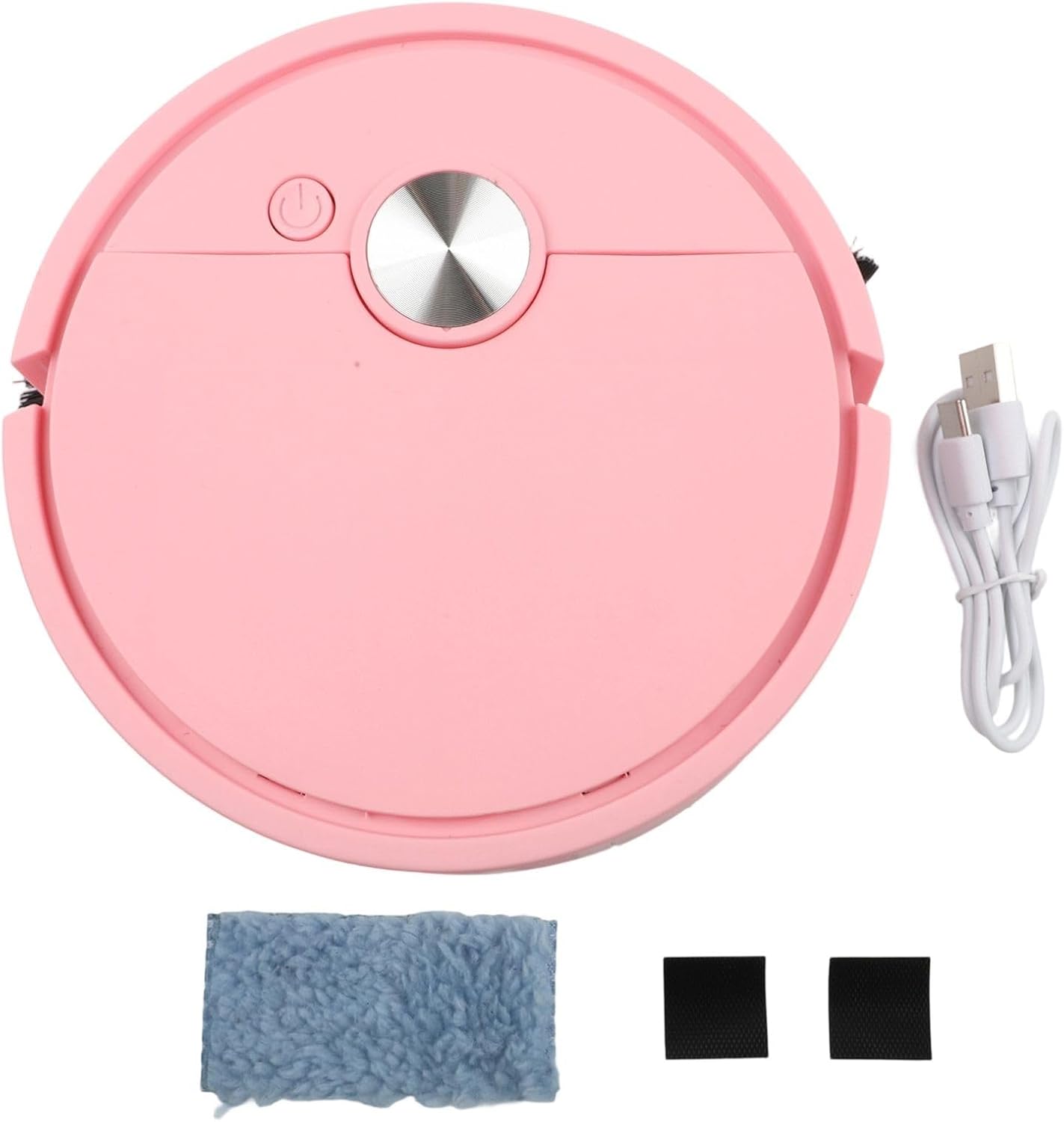 3-in-1 Robot Vacuum Cleaner with Sweeping and Wet Mopping Function, Smart Navigation, Anti-Drop and Anti-Collision Sensors, Multiple Cleaning Modes(Pink)