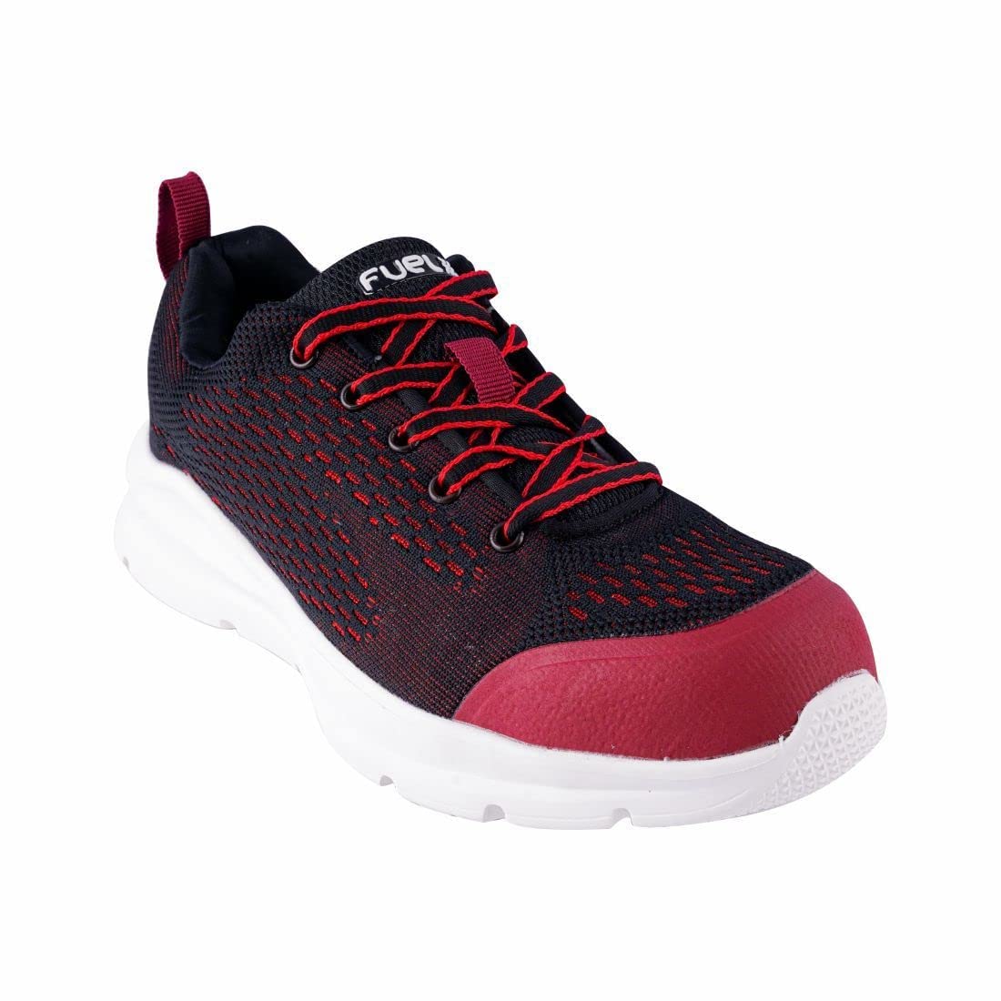 FUEL Fazer Safety Shoes for Men with Industrial Steel Toe, Light Weight Construction Shoes, Water Resistant with PVS Sole, Lace Up Comfortable Footwear, 10 UK Red (B09LMDG8DF) Amazon Price History, Amazon Price Tracker