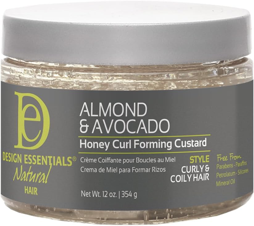 Natural,Almond & Avocado Honey Curl Forming Custard, 12 Ounce