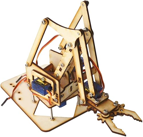 Miniatura 4 de FTVOGUE Kit de brazo de robot, 4 DOF DIY brazo de robot de madera sg90 servo para Raspberry Pi SNAM1500