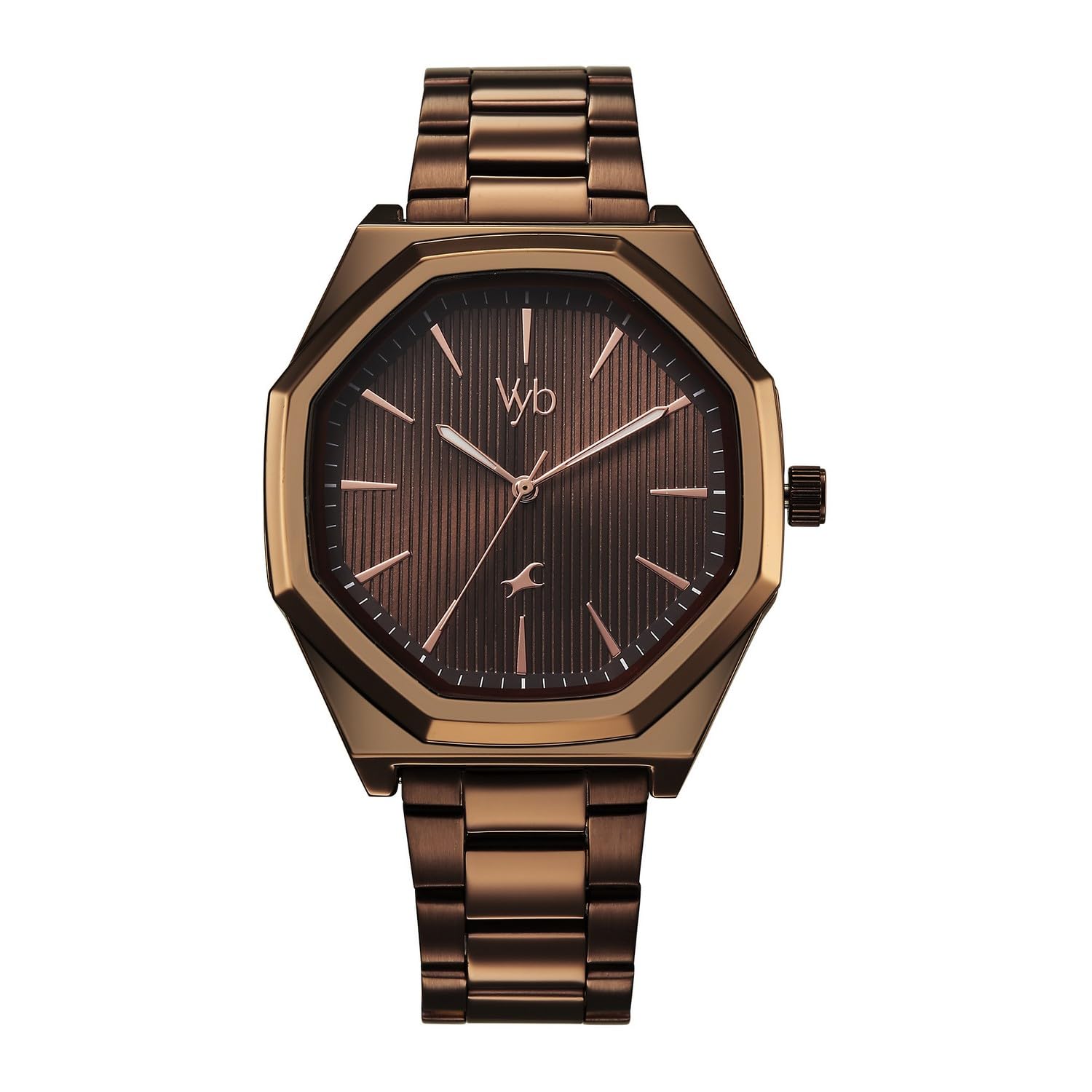 Fastrack Vyb 6.0 Maverick Quartz Brown Shaped Dial Men's Watch | Stainless Steel Strap Material Analog | Guys Analog Watches - FV30035QM02W-picture-33