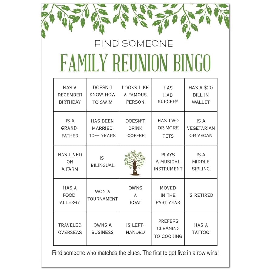 Amazon.com: InvitationHouse Find Someone Family Reunion Bingo Games - Set of 24 : Home & Kitchen amazon-com-invitationhouse-find-someone-family-reunion-bingo-games-set-of-24-home-kitchen