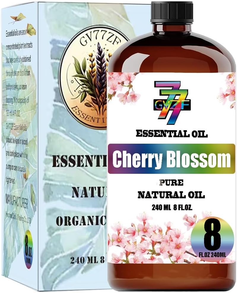 Cherry Blossom Essential Oil (8 oz / 240 ml) – Cherry Blossom Oils for diffusers, humidifiers, Home Baths, Cleaning Products, Yoga, DIY Soaps and DIY Scented Candles