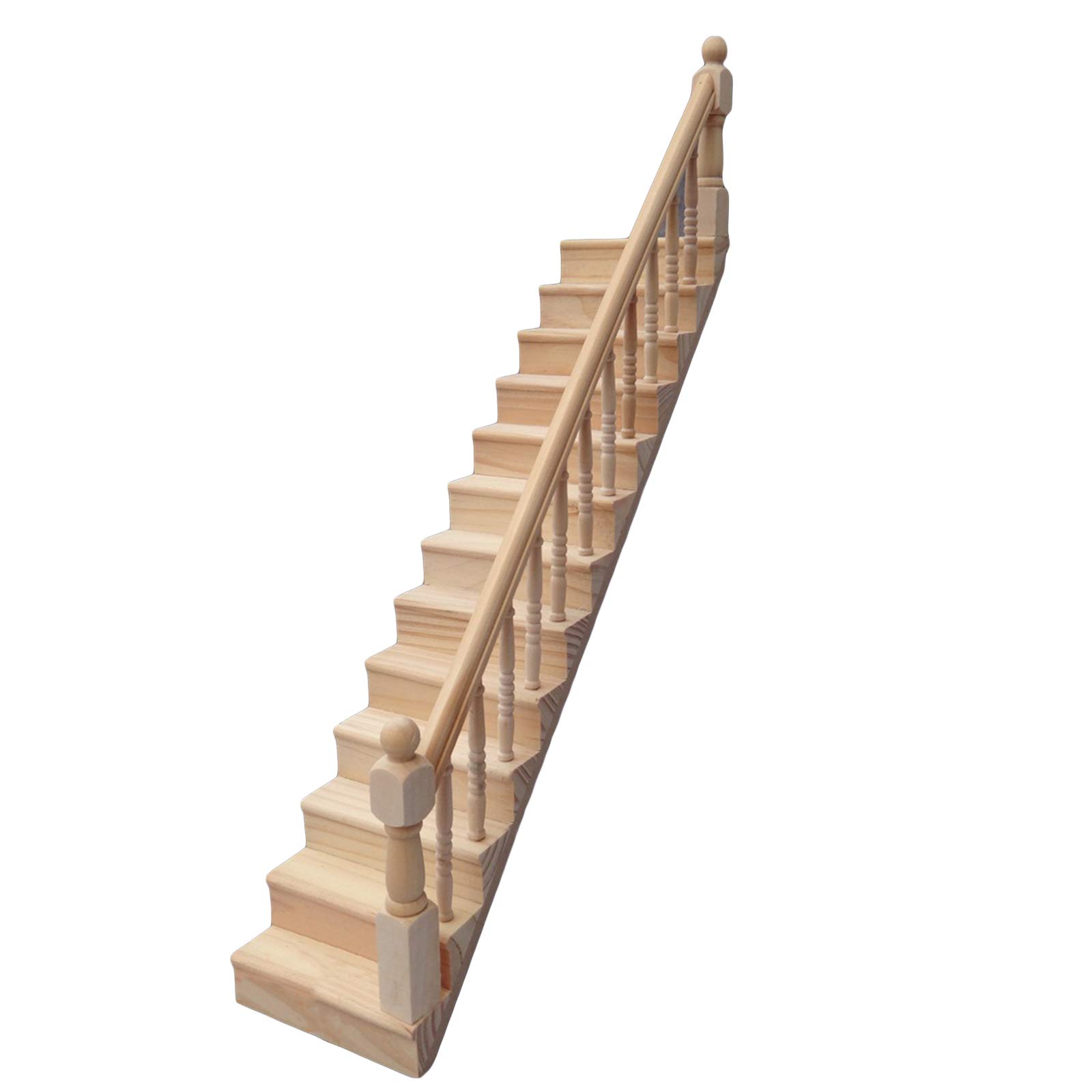 Mini Holztreppe Für Puppenhaus – Mit Handlauf, Perfekt Für Weihnachtsdekoration & Modellbau