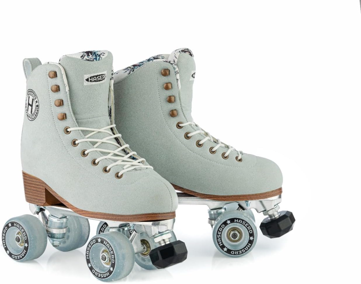 Roller Skates for Women and Girls - Roller Skates for Rink, Artistic and Rhythmic Skating Indoor and Outdoor High Top Classic Double Row Skate Shoes
