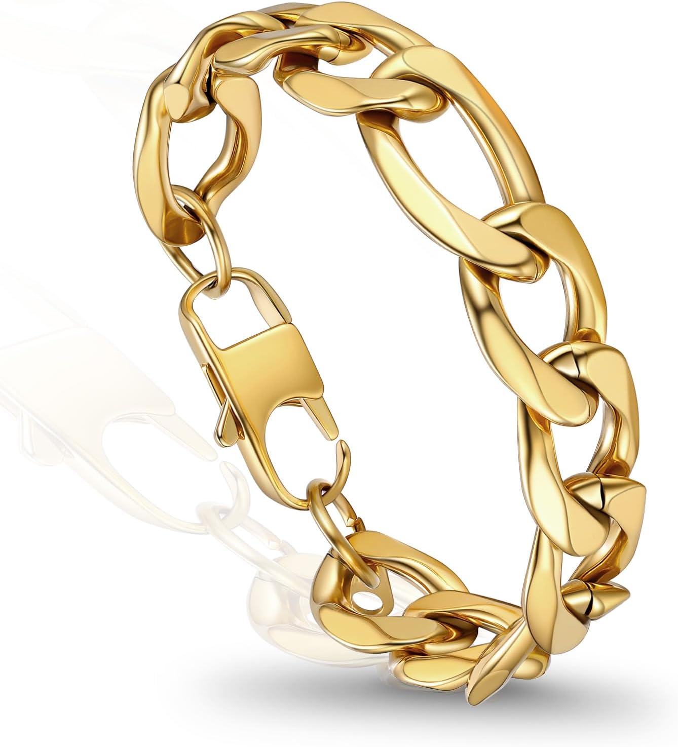 PROSTEEL 316L Stainless Steel Bracelet For Men, Stylish Figaro Chain, Hypoallergenic Jewelry, Black/Gold/Silver Tone, W:6mm-13mm, L:7.5"/8.3", Come with Box